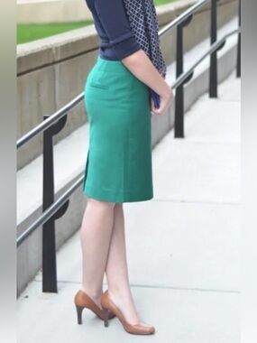 NEW! J. Crew Women's Emerald Green Pencil Skirt